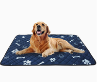 Tapis absorbants réutilisables pour animaux de compagnie, lavables en machine, respirants, à prix de gros, motif os de patte