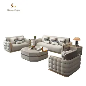 Современный роскошный кожаный диван для гостиной