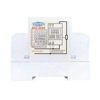 TOMZN Compteur intelligent WIFI 6-en-1 sur rail DIN, moniteur AC 110V 220V 100A, Voltmètre, Courant, Facteur de puissance, Énergie active kWh, Fréquence, TUYA