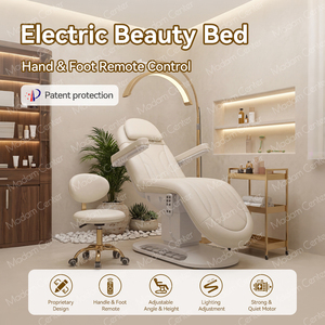 Madamcenter Fauteuil de Massage Électrique, <span class=keywords><strong>Lit</strong></span> Esthétique Inclinable pour Soin Visage, Chaise de Salon de Beauté, <span class=keywords><strong>Lit</strong></span> pour Cils avec Pédale - Product Image 2