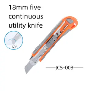 壁紙カッターユーティリティナイフ18mmホビーカッターツールナイフ事務用品5本の連続鉛筆ナイフ