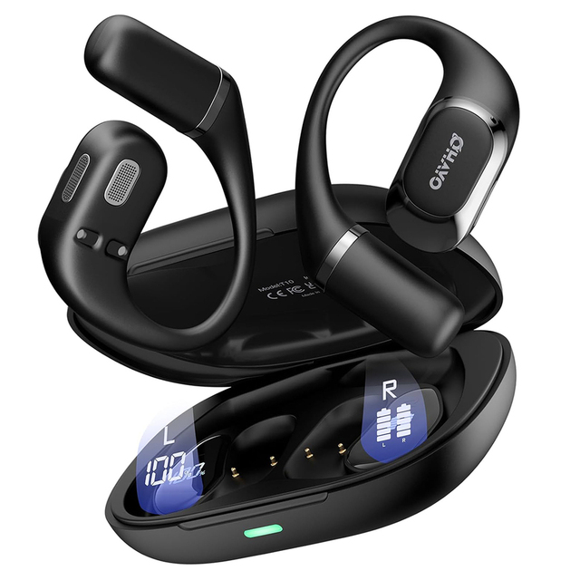Ohayo T10 Open Ear Earphones Ear Hook Sports Earbuds Wireless TWS Headphones IPX6 Waterproof Air Conduction Running Earphones
