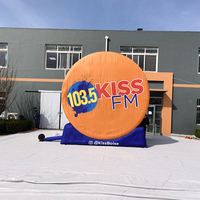 Publicité promotionnelle extérieure Mur personnalisé gonflable Mur d'explosion géant Mur gonflable de panneaux d'affichage radio