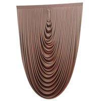 Décor de scène de mariage : Grand rideau semi-circulaire ondulé en tissu laqué pour toile de fond de mariage