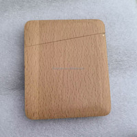 Boîte de rangement en bois de hêtre massif avec fermeture magnétique et logo gravé, étui de voyage portable en bois pour ruban adhésif buccal, porte-cartes