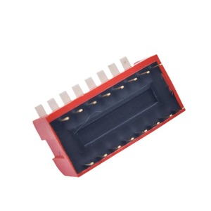 สวิตช์ดิป HOMNECKS DP-08 2.54 มม. บล็อกขั้วต่อ PCB สีแดง ความถี่ต่ำ ทนไฟ สำหรับงานวิศวกรรมไฟฟ้า - Product Image 1