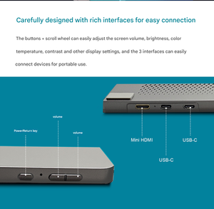 Monitor Esterno Portatile ad Alta Definizione da <span class=keywords><strong>14</strong></span> <span class=keywords><strong>Pollici</strong></span>, Connessione Type-C Plug and Play, Bassa Latenza per PS3/4/5, Switch, Xbox, <span class=keywords><strong>MacBook</strong></span> - Product Image 6