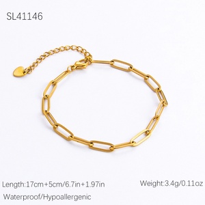 INS Style Waterproof Stainless Steel <b>Charm</b> Bracelet Plated 18k Gold Trendy Personalized Non-Fading Women's Anniversary Accessory - Product Image 6