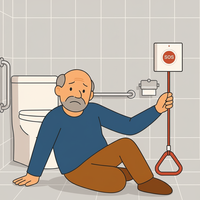 Botón de Ayuda con Cordón y Sistema de Llamada Inalámbrico para Hospitales y Residencias de Ancianos - Dispositivo de Asistencia de Emergencia para Discapacitados