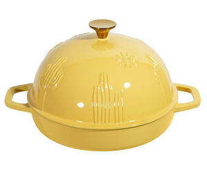Four à pain <span class=keywords><strong>en</strong></span> <span class=keywords><strong>fonte</strong></span> avec couvercle cloche pour la cuisson Four hollandais émaillé <span class=keywords><strong>jaune</strong></span> avec couvercle dôme pour levain 2.6 qt - Product Image 1