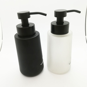 Distributeur de savon à main vide noir mat 500ml bouteille mousseuse pompe distributeur de savon liquide noir bouteille de mousse cosmétique en gros - Product Image 1