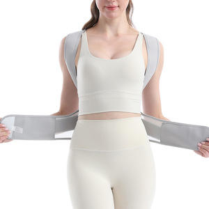 Corrector de Postura para Adultos con Soporte de Quilla, en Gris y Negro, Fibra de Poliéster Gruesa, Enderezador de Espalda para Hombres y Mujeres - Product Image 3