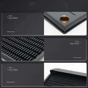 Bac à litière semi-fermé pour chat avec tamisage, <span class=keywords><strong>double</strong></span> couche, portable, compatible avec les litières en granulats de pin pour chat de grande taille - Product Image 3