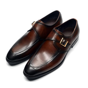 Chaussures habillées pour hommes en cuir véritable, style moderne, faites à la main, avec talons bas, confortables et décontractées, chaussures sur mesure - Product Image 3