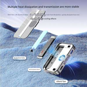 Customized NVMe Magnetic Hard disk <span class=keywords><strong>Box</strong></span> M.<span class=keywords><strong>2</strong></span> custodia Mobile SSD tipo-C interfacce USB in alluminio per telefono cellulare SSD Hard disk - Product Image 6