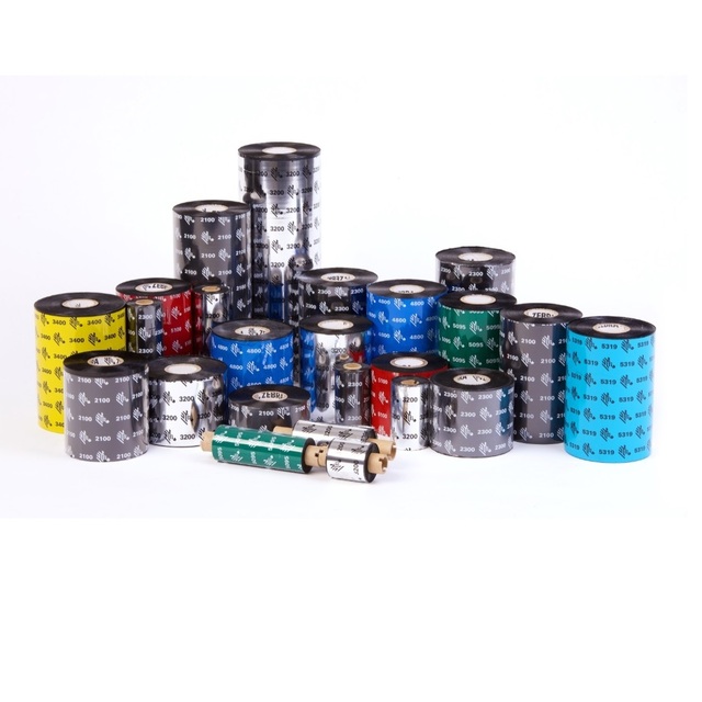 Original Zebra Wax Resin Ribbon Width 50mm ~110mm 300m Thermal Transfer Carbon Barcode Ribbons Compatible With Thermal Printers