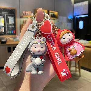 <span class=keywords><strong>Conte</strong></span> de fées <span class=keywords><strong>petit</strong></span> <span class=keywords><strong>chaperon</strong></span> <span class=keywords><strong>rouge</strong></span> porte-clés en PVC dessin animé Animation tendance porte-clés sac à dos pendentif décoratif - Product Image 2