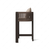 Fauteuil de salle à manger en aluminium pour patio avec coussin imperméable, chaise de salle à manger extérieure pour villa, jardin, terrasse