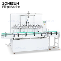 ZONESUN ZS-YTCR12A automatique 12 buses blanchiment eau résistant à la Corrosion chimique corrosif liquide bouteille Machine de remplissage