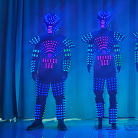 Combinaison Robot LED RGB Personnalisée en Gros, Armure Lumineuse Pleine Couleur, Vêtement de Scène, Prix Usine, Combinaison LED Lumineuse