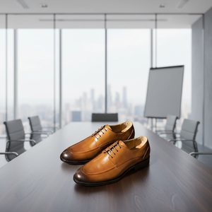 Zapatos Formales de Cuero para Hombre, Primavera 2026, Diseño Transpirable, Punta en Pico, con Puntera de Acero, Ligeros e Impermeables, Estilo Simple - Product Image 1