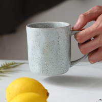 Ensemble de tasses en céramique mouchetée – Tasses à thé et à café en porcelaine de qualité supérieure, disponibles en bleu, gris, rose – Vente en gros pour cadeaux d'entreprise et usage domestique