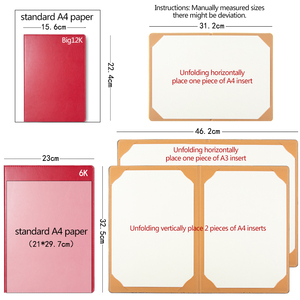 Logotipo de impresión personalizado <span class=keywords><strong>Folio</strong></span> dorado en blanco Azul <span class=keywords><strong>A3</strong></span> A4 Certificado Carpeta Titular Certificado de cuero Funda - Product Image 4