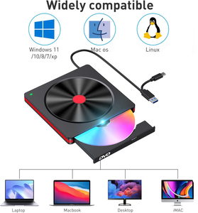 Unidad de DVD RW óptica OEM de 12,7 mm, grabadora de alta velocidad de transferencia de datos, USB 3.0, CD-<span class=keywords><strong>ROM</strong></span> para portátil, grabadora de DVD externa, unidad de DVD externa - Product Image 6