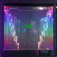 Panel de Burbujas de Agua con Luces LED de Colores del Arcoíris, Diseño de Pared Programable Digital, Decoración para Bodas y Eventos
