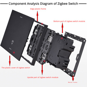 Interruptor Inteligente para el Hogar, <span class=keywords><strong>Control</strong></span> Inalámbrico por Wifi, Compatible con Google Home, Alexa y Zigbee, Interruptor <span class=keywords><strong>de</strong></span> Pared Inteligente para Luces - Product Image 5