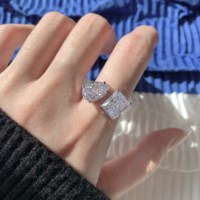 Dyslam – bague de mariage minimaliste Kardashian en argent Sterling 925, Zircon cubique 8A