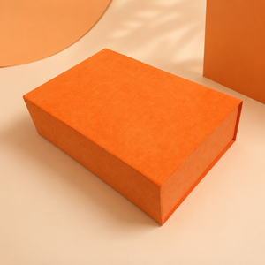 Custom Logo <strong>Orange</strong> Folding Paper Box With Magnetic Closure for Luxury Product Packaging and Wholesale <strong>Orders</strong> - Product Image 3