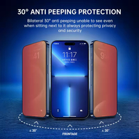 Protecteur d'écran HD Clear Privacy Mirror à prix d'usine 8D Film céramique en métal bleu doré coloré pour téléphones mobiles iPhone 17
