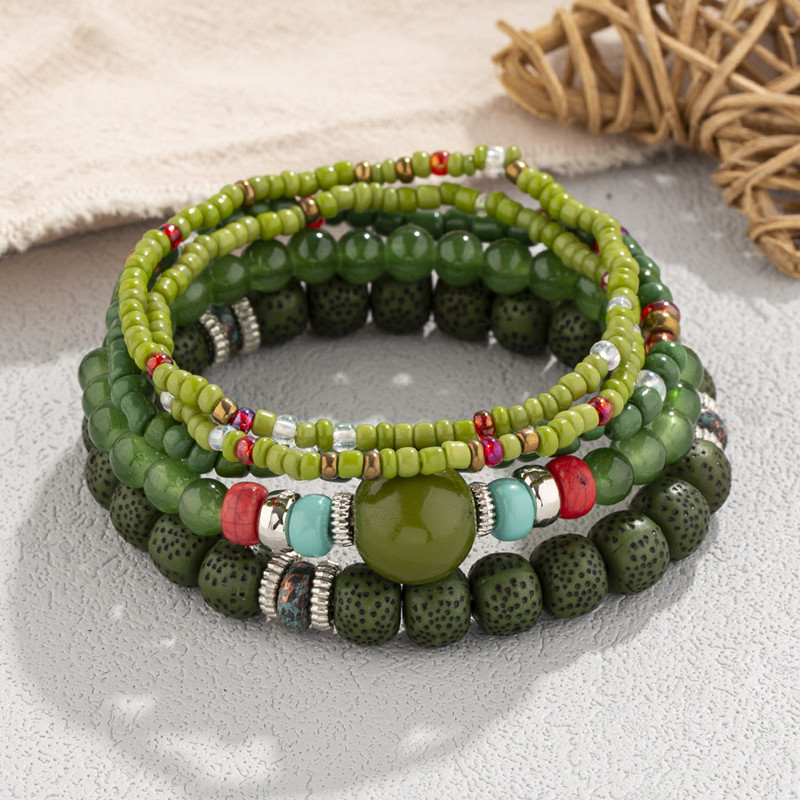 YANCHUN Bracciale Con Perline E Occhio Blu Portafortuna – Gioiello Protettivo Elastico Unisex In Nero
