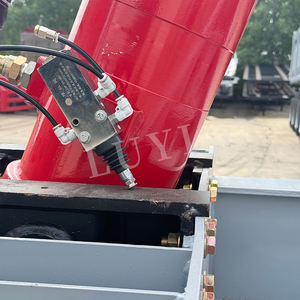 LUYI ağır 5 akslar 80-100Tons u-hidrolik arka damperli römork yük yan damperli arka dökümü yarı kamyon römorkları - Product Image 5