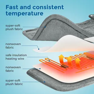 Almofada aquecedora elétrica com peso para pescoço, lenço aquecido elétrico, tapete aquecido para dor no pescoço, inverno