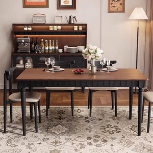 <b>Dining</b> <b>Table</b> Set 1.4m 1.6m Solid Wood Rectangular <b>Space</b> <b>Saving</b> <b>For</b> Living Room - Product Image 2