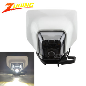 Phare de moto Zuqing HL120 LED blanc à double lentille convexe circulaire pour moto tout-terrain - Product Image 1
