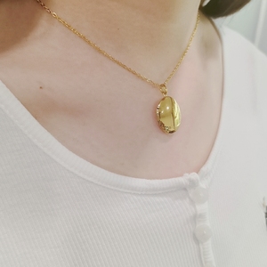 Collier avec pendentif photo ovale personnalisé, plaqué or, acier inoxydable, collier avec pendentif photo personnalisé, <span class=keywords><strong>bijoux</strong></span> minimalistes, sans rouille - Product Image 3