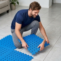 Tapis de puzzle éducatif en EVA Float Island, design antidérapant pour enfants de 0 à 4 ans, grande forme carrée, ensemble de 4 pièces