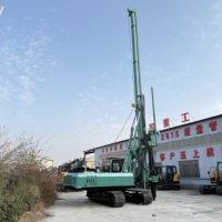 Pile driver de type chenillé CFA, profondeur de forage 25m, système entièrement hydraulique, moteur Cummins à engrenages, haute efficacité, 20t, ISO CE