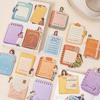 Ensemble d'autocollants mats Mr. Paper sans bordure, motif fille vintage, pour journal DIY, scrapbooking, collage, décoration