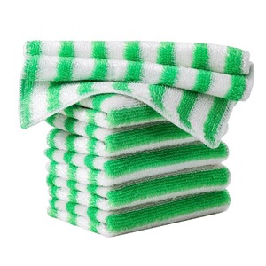Paño de Cocina de Fibra de Bambú para una Limpieza Duradera, 18x23cm 25x25cm, Absorbente, Antiadherente, Toalla de Limpieza para Cocina, Verde a Rayas - Product Image 4