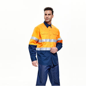 เสื้อเชิ้ตแขนยาวผู้ชายกระดุมกระดุมหน้าเสื้อเชิ๊ตแขนยาวป้องกันความร้อนจาก FRC เสื้อผ้าเพื่อความปลอดภัยเสื้อผ้ากันไฟที่หายาก - Product Image 5