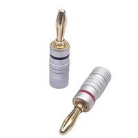 Connecteur de câble de haut-parleur Hi-End HIFI en cuivre plaqué or, prise banane, adaptateur jack à vis, prise banane 4 mm