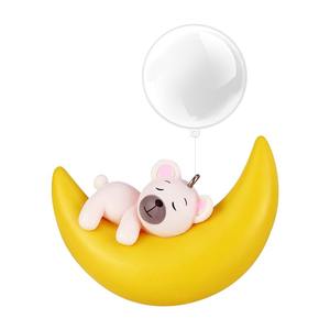 Venta al por mayor lindo animal acostado con adorno <span class=keywords><strong>de</strong></span> Luna Aquascape decoración acuario regalo popularidad flotante para la pecera - Product Image 1