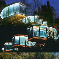 Nouvelle Villa Capsule Spatiale avec petit-déjeuner, Maison de vie, Bureau commercial mobile, Cabine d'isolement, Maison à terrasse panoramique