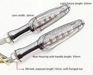 Mini Luces de Conducción para Motocicleta, Mini Luz de Conducción, Intermitentes para Motocicleta, Señales de Giro, Aptas para BMW, Luces LED Lineales - Product Image 2
