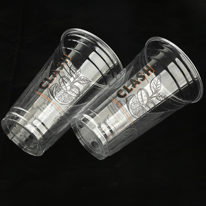 Vaso desechable transparente de plástico PET para café helado con tapas, con logo personalizado impreso, en tamaños de 8, 12, 16, 24 y 32 onzas. - Product Image 6
