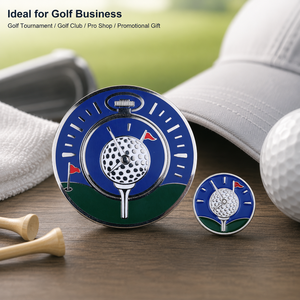 Marcador Magnético de Pelotas de Golf OEM con Forma Personalizada, Diseño de Doble Cara y Marcador Removible de 25 mm para Eventos de Golf - Product Image 5